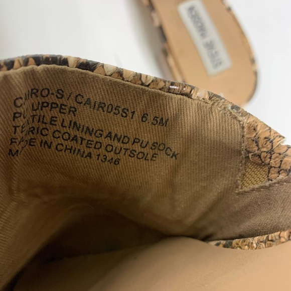 Steve Madden Animal Print Rounded Toe Embossed Slip On Mules Size 6.5 - Picture 13 of 13